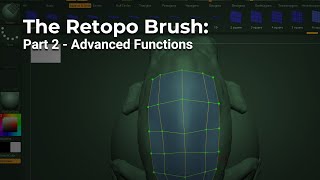 Getting Started with ZBrush Desktop - Retopology brush - Advanced functionality and settings