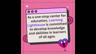 What is learning Lighthouse #communitylearning #educationalhub #expertcourses #familylearning