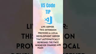 VS Code tip. Use Live Server extension. #shorts