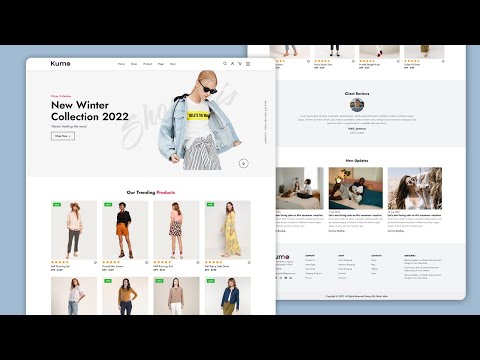 How To Make Ecommerce Website Using HTML And CSS Step By Step | Complete Responsive Design