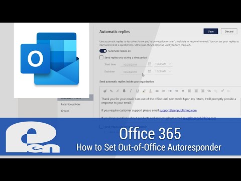How to Set Out-of-Office Autoresponder in Outlook - Office 365