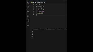 Python While Loop with Continue #learn #code #learnpython #learning #python #variablesinpython #pro