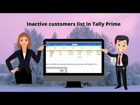 INACTIVE CUSTOMER LIST IN TALLY PRIME