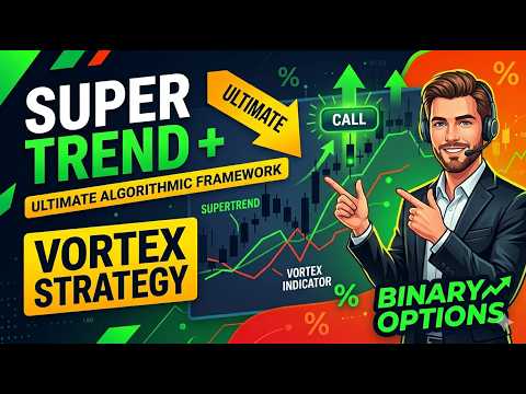 Supertrend + Vortex Strategy: Ultimate Algorithmic Trend Confirmation Framework For Binary Options 📈