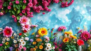 4K Magical Wall Floral Painting Collection | Silent Background