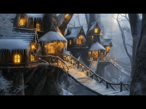 Melodies of Jazz and Christmas Cheer 🎄 Exploring a Village Deep in the Woods