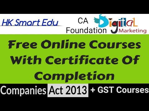 FREE Courses Certification - GST | Digital Marketing | CA Foundation | Courses For Commerce Students