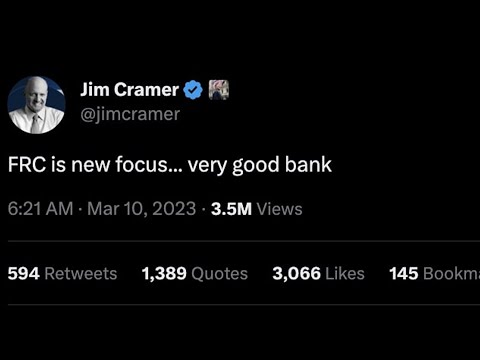 Cramer Is GENIUS… Banks Won’t Fail