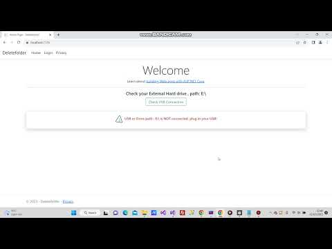 Check E drive Connection, ASP NET CORE MVC