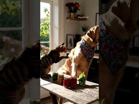 cat and dog #funny #cat #animals #viral