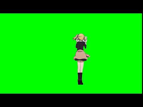 Hayasaka Jumping Green Screen