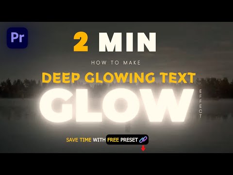 Get PRO Level #deepglow Text Effects in Premiere Pro FAST