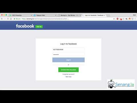 Senang.la facebook auto reply demo