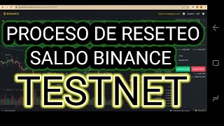 SALDO NUEVO EN LA CUENTA DE SIMULACION TESTNET BINANCE