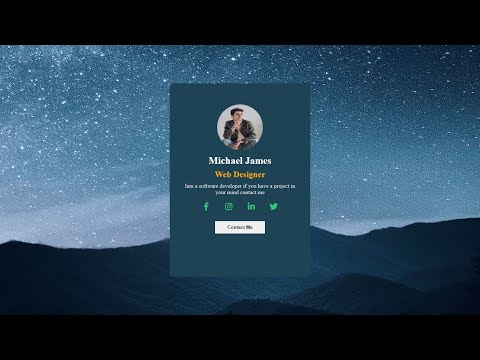 Create UI Profile Card Using |HTML&CSS|