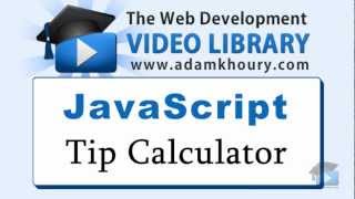 JavaScript Tutorial - Tip Calculator HTML5 Application Programming Range Slider