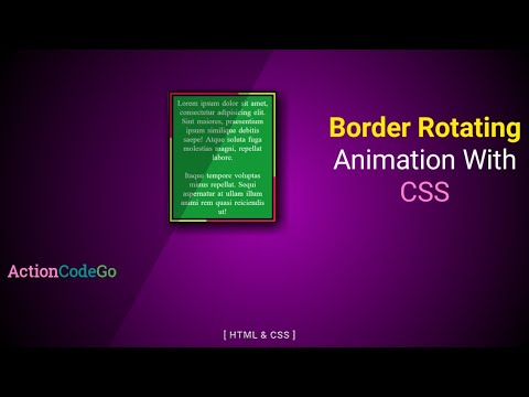 Border Rotating Animation With Pure CSS & HTML || HTML & CSS || ActionCodeGo