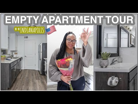EMPTY APARTMENT TOUR 2023 | INTERNATIONAL STUDENT 🇺🇸| F1 VISA | I MOVED TO A NEW COUNTRY| INDIANA.