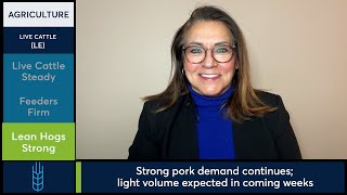 Live Cattle and Lean Hog futures held steady in quiet holiday trade. 12/29/25