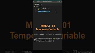 JS tips -  Swap Variables #shorts #javascript #tipsandtricks