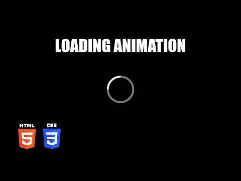 Spinning Loading Animation | HTML & CSS Tutorial