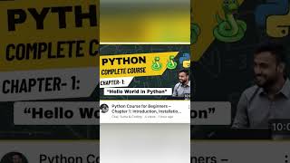 Check out this Python Course #python #pythoncourseforbeginners #pythontutorial #helloworld #coding