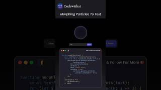 Morphing Particles into Text with JavaScript Magic! ✨💻#viral #coding #css #html #shorts #programming