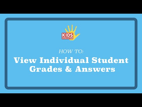 How to view Individual Student Grades & Answers