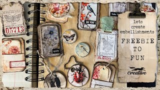 FREEBIE Digital to FUN embellishments!  How many can we make?