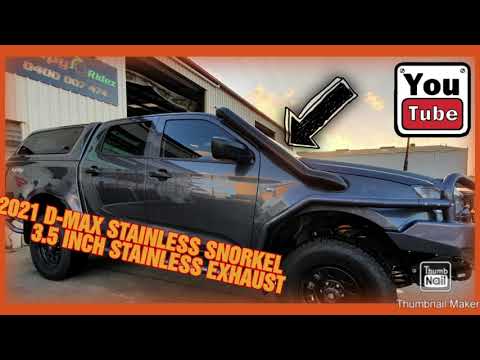 2021 D-MAX 4jj3. 4 INCH STAINLESS SNORKEL & 3.5 INCH EXHAUST