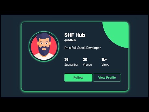 Creating a Responsive and Attractive Animated Profile Card with HTML & CSS | 10-Minute Tutorial