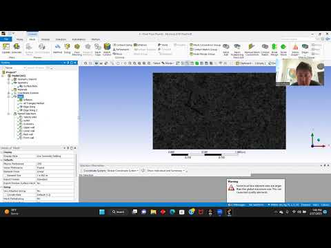 Ansys Fluent: Airflow over a flat plate (Angle of Attack = 30 degrees)