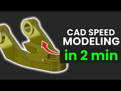CATIA Speed Modeling: Angular Link Bracket in 2 min