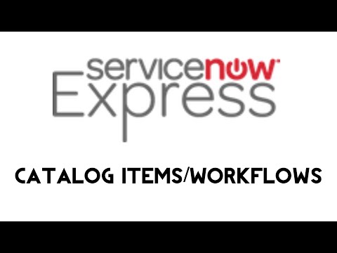 ServiceNow Express: Catalog Items/Execution Plans
