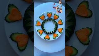 Beautiful salad 🥗 plate decoration ideas #fruit #food #satisfying #knifeskills #fruitarrangement