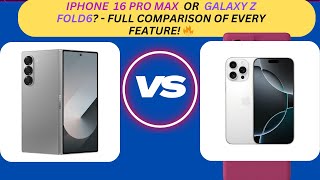 Samsung Galaxy Z Fold6 vs iPhone 16 Pro Max - Is Apple Falling Behind? 🤔
