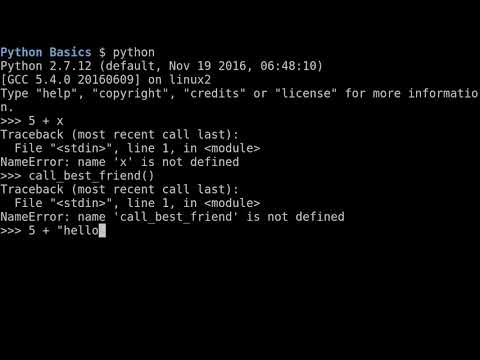 6 Errors Python   Tamil Tutorials