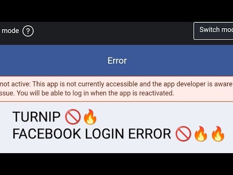 TURNIP FACEBOOK LOGIN ERROR 🚫🔥