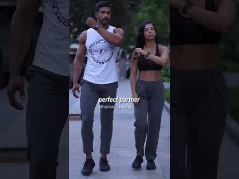 A lady with perfect partner 👌 Attitude walk status 🔥