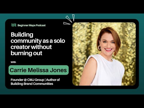 Building community as a solo creator without burning out with @CarrieMelissaJones