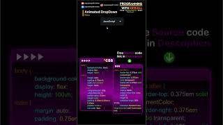 DropDown Menu HTML CSS JS #programmingwithkrishna #html #css #cssanimation #js #javatutorial #python