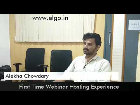 First time Webinar hosting experience - Alekha Chowdary