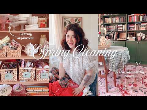 Cozy Spring Cleaning 🌸🧼  organizing, deep cleaning, grocery haul and creating new habits for spring