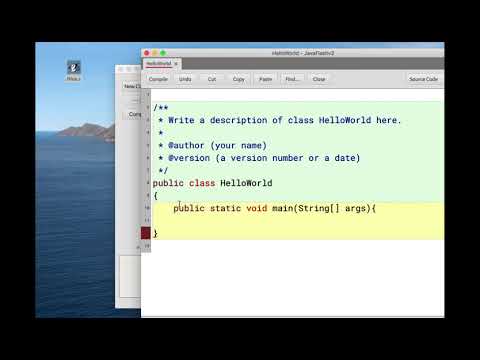 Java Hello World program in 30 seconds in BlueJ