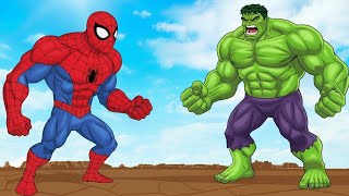 Evolution of SPIDERMAN Vs Evolution of HULK: The Civil War of Super Hero | 2D Animation Film