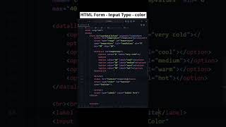 HTML Input Type Color Explained with Practical Example! #htmlform #codewithmayur