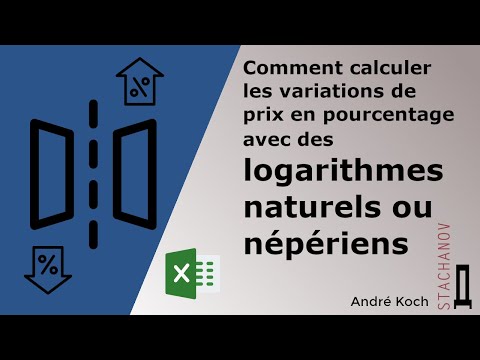 Comment calculer les variations de prix en pourcentage avec des logarithmes naturels ou népériens