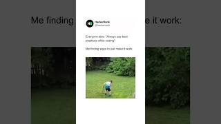 My best practice is to ignore all best practices 😅 #developermemes #programminglife #codingmemes