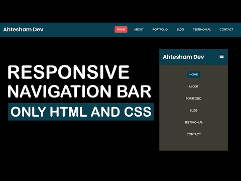 How To create Responsive Navigation Bar Using HTML and CSS