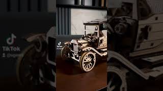 Ugears Retro Car - elegant and fun! #ugears #3dpuzzle #diy #woodencar #retrocars
